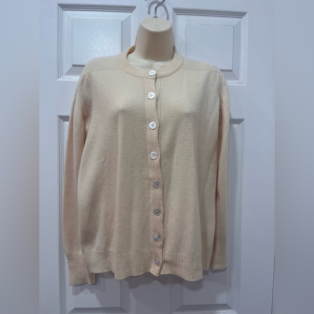 VTG Dalton Cashmere Ivory Cardigan - Medium (No Size Tag) - EUC